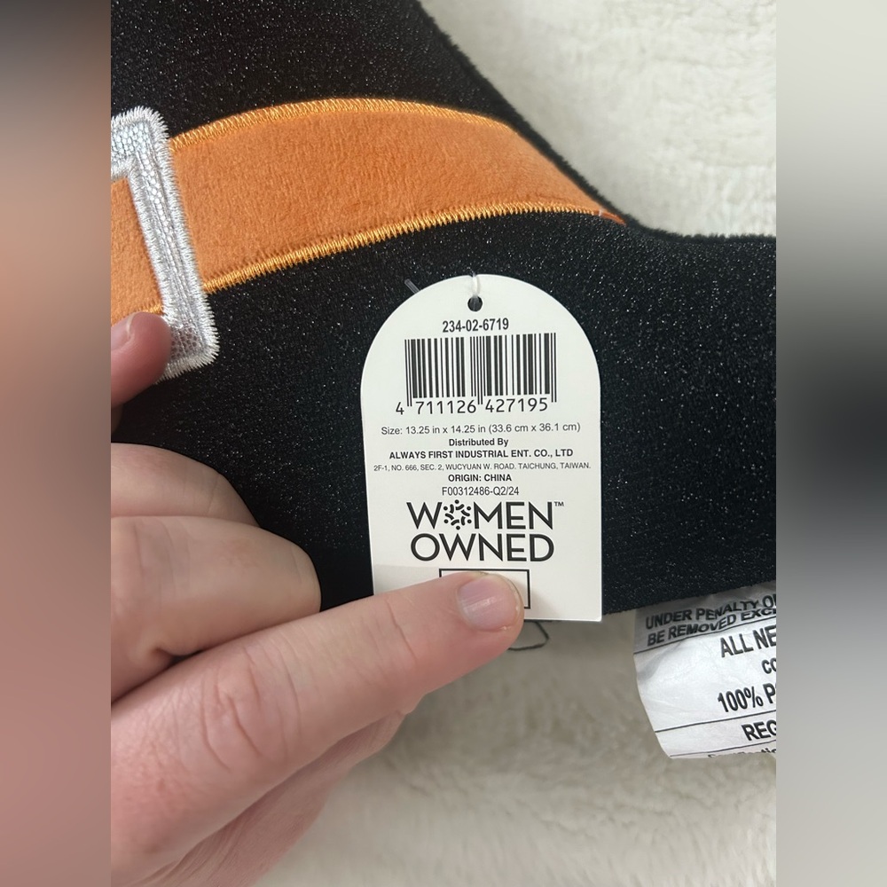 Target Halloween Witch Hat Pillow Decoration Black and Orange NWT - Picture 3 of 4